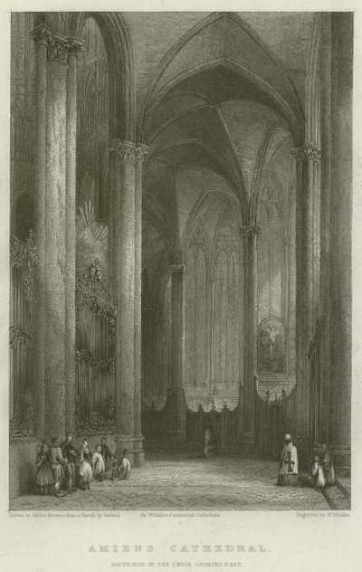 Kathedraal van Amiens, Zuidzijde van het koor, kijkend naar het oosten door Hablot Knight Browne