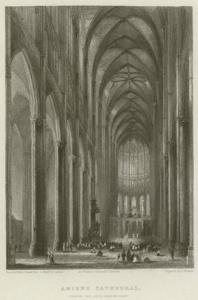 Kathedraal van Amiens, Uitzicht op het schip, kijkend naar het oosten door Hablot Knight Browne