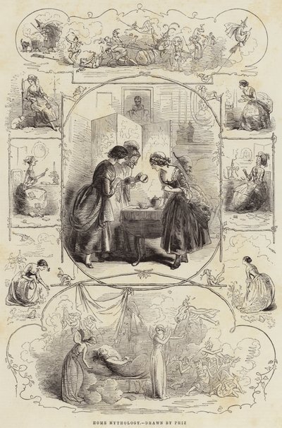 Huis Mythologie door Hablot Knight Browne