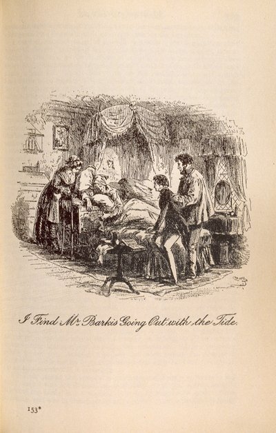 Ik vind meneer Barkis die met het tij meegaat, uit David Copperfield door Charles Dickens door Hablot Knight Browne