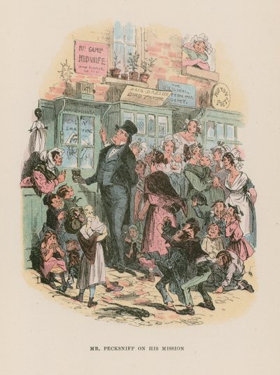 Illustratie voor Martin Chuzzlewit door Hablot Knight Browne