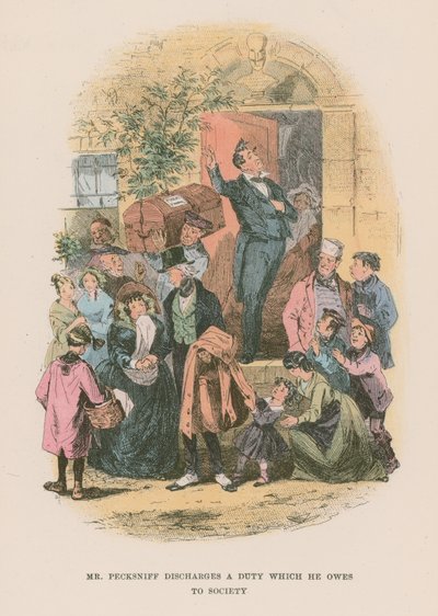 Illustratie voor Martin Chuzzlewit door Hablot Knight Browne