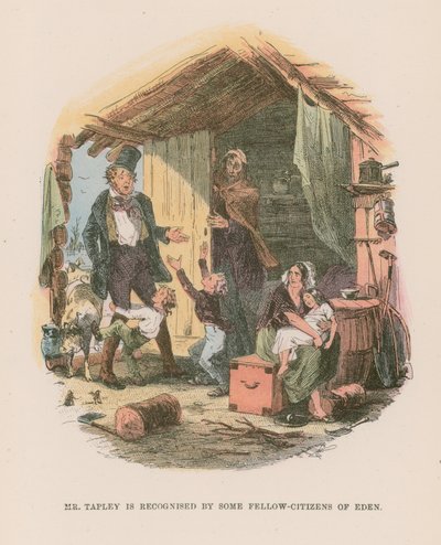 Illustratie voor Martin Chuzzlewit door Hablot Knight Browne