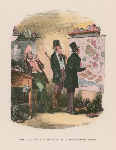 Illustratie voor Martin Chuzzlewit door Hablot Knight Browne