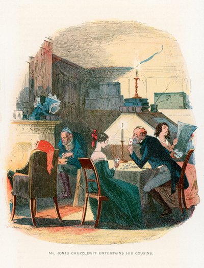 Illustratie voor Martin Chuzzlewit door Hablot Knight Browne