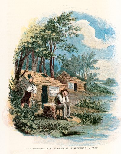 Illustratie voor Martin Chuzzlewit door Hablot Knight Browne