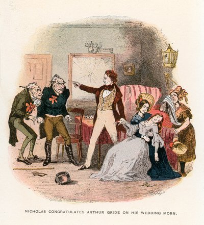Illustratie voor Nicholas Nickleby door Hablot Knight Browne