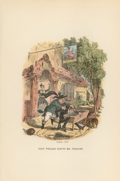 Illustratie voor Pickwick Papers door Hablot Knight Browne