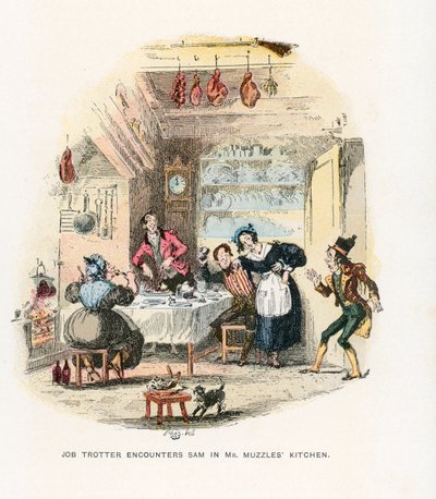 Illustratie voor de Pickwick Papers door Hablot Knight Browne