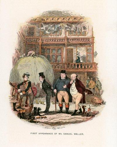 Illustratie voor de Pickwick Papers door Hablot Knight Browne