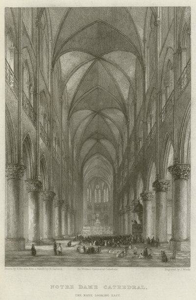 Notre Dame Kathedraal, Het schip kijkend naar het oosten door Hablot Knight Browne