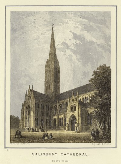 Kathedraal van Salisbury, noordzijde door Hablot Knight Browne