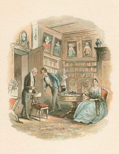 Scène uit Bleak House van Charles Dickens, 1852-1853 door Hablot Knight Browne