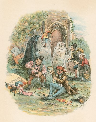 Scène uit The Old Curiosity Shop door Charles Dickens door Hablot Knight Browne