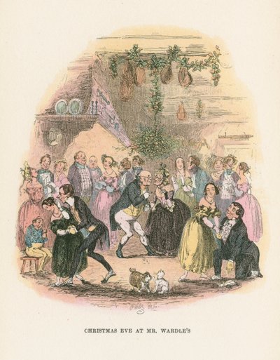 Scène uit The Posthumous Papers of the Pickwick Club door Charles Dickens, 1836-1837 door Hablot Knight Browne
