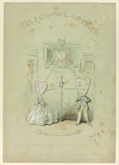 Telegrafische liefde door Hablot Knight Browne