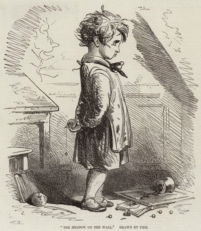 De schaduw op de muur door Hablot Knight Browne