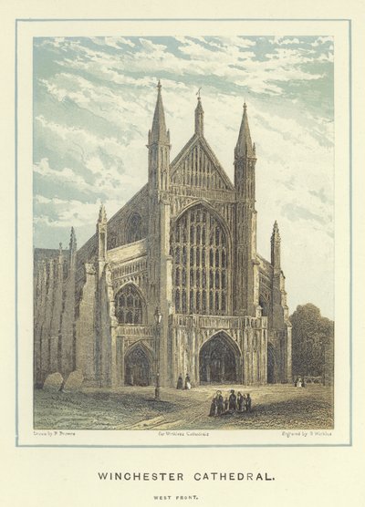 Winchester Kathedraal, westelijke gevel door Hablot Knight Browne
