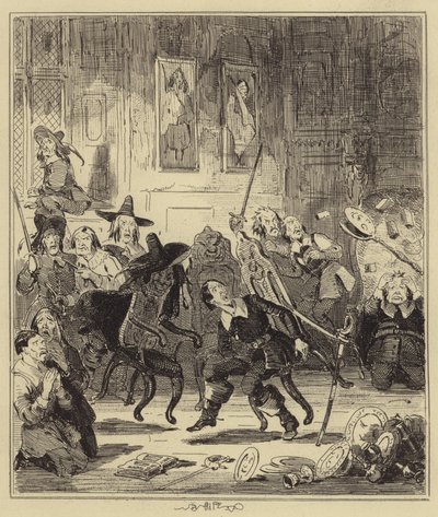 Hekserij in Woodstock door Hablot Knight Browne