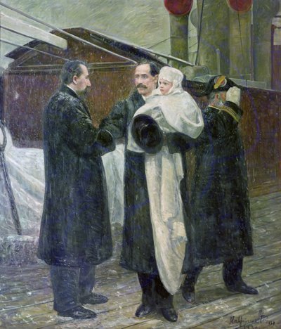 Koning Haakon op Noorse bodem in 1905 door Halfdan Frithjof Strom