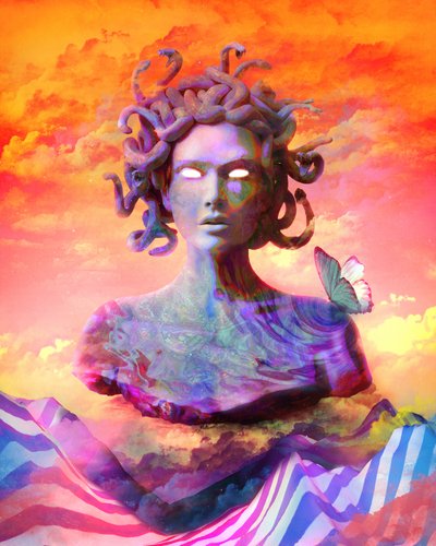Mystieke Medusa bij zonsondergang door Halit Benli