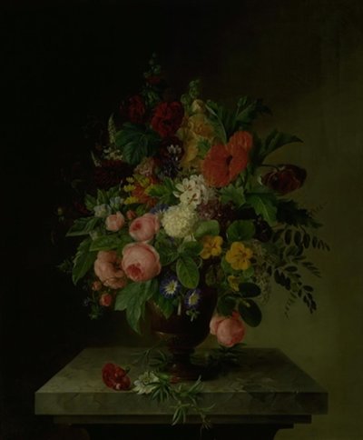 Een vaas met bloemen door Hanne Hellesen