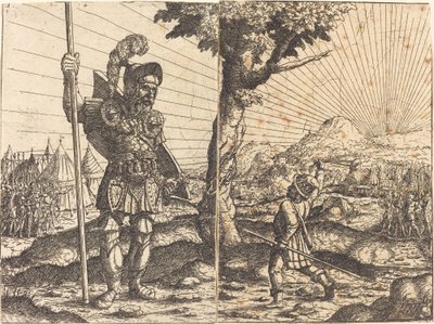 David en Goliath door Hanns Lautensack