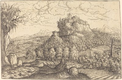 Landschap met een Kasteel in het Midden door Hanns Lautensack