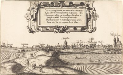 Uitzicht op Neurenberg vanuit het Oosten (linker gedeelte) door Hanns Lautensack