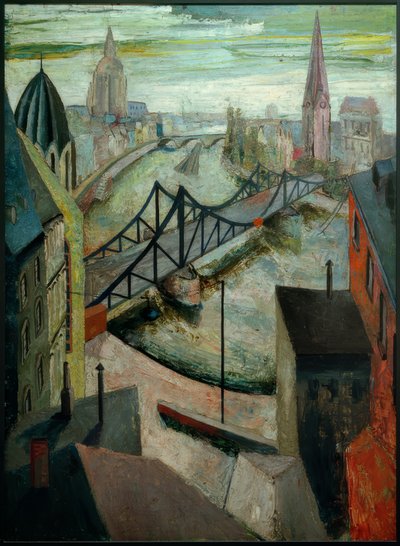 De IJzeren Brug in Frankfurt am Main door Hanns Ludwig Katz