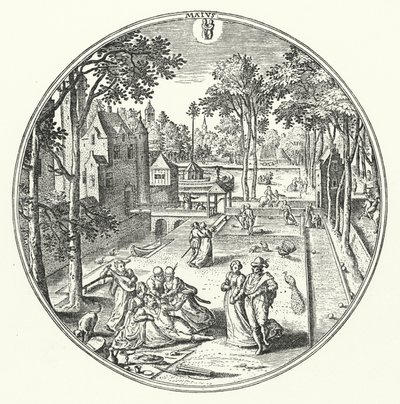 Mei (gravure) door Hans (after) Bol