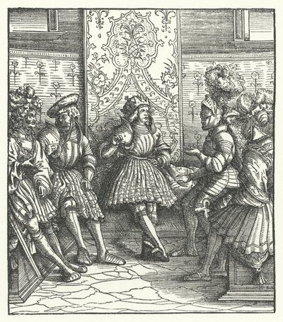 Franse oorlogsraad door Hans (after) Burgkmair