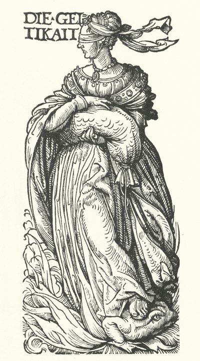 Hebzucht: een van de zeven hoofdzonden (gravure) door Hans (after) Burgkmair
