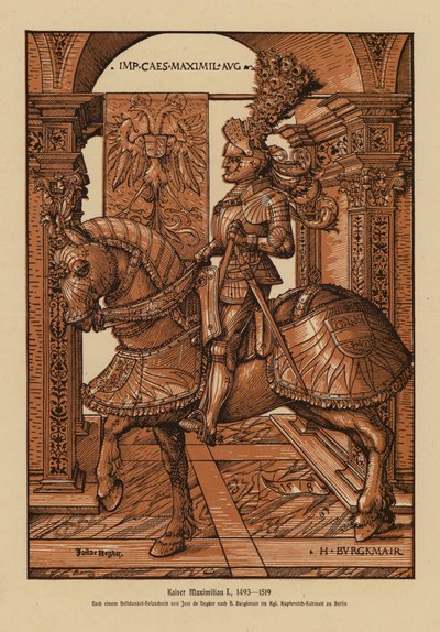 Maximiliaan I, Heilige Roomse Keizer door Hans (after) Burgkmair