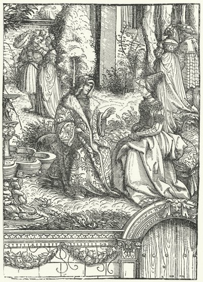 Maximiliaan I, Heilige Roomse Keizer, en zijn vrouw Maria van Bourgondië door Hans (after) Burgkmair
