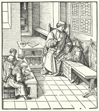 Maximiliaan krijgt instructie door Hans (after) Burgkmair