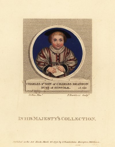 Charles Brandon, 3e hertog van Suffolk door Hans (after) Holbein the Younger