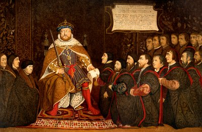 Henry VIII en de barbierchirurgen, illustratie uit 