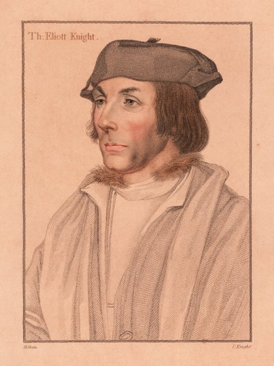 Sir Thomas Elyot, Engelse diplomaat en geleerde door Hans (after) Holbein the Younger