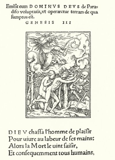 De Verdrijving uit Eden door Hans (after) Holbein the Younger