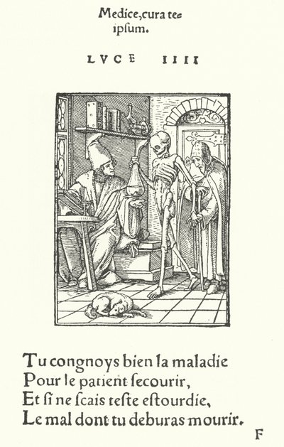 De arts (gravure) door Hans (after) Holbein the Younger