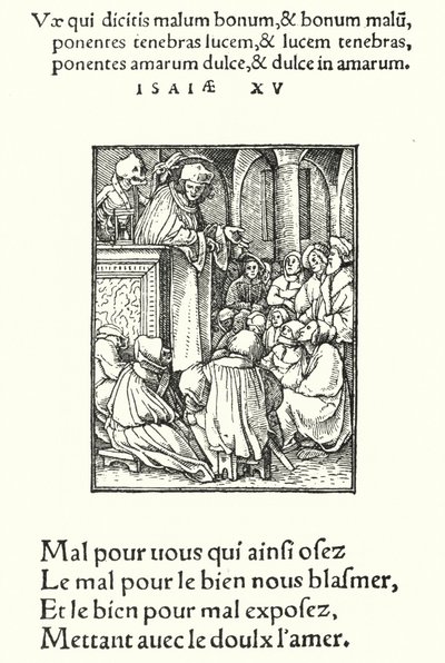 De prediker door Hans (after) Holbein the Younger