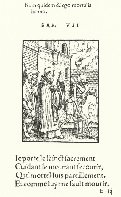 De Priester (gravure) door Hans (after) Holbein the Younger