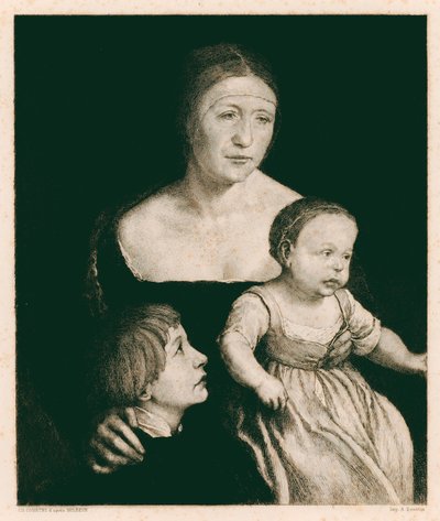 De vrouw van Holbein door Hans (after) Holbein the Younger