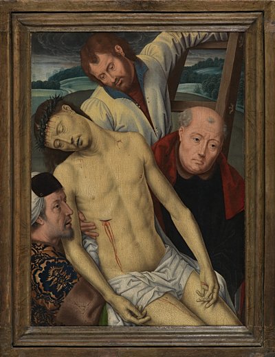Kruisafneming, c.1491-1519 door Hans (after) Memling