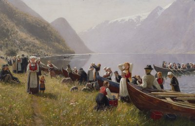 Naar de kerk in Hardanger door Hans Andreas Dahl
