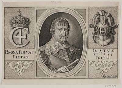 Christian IV. Illustratie voor Peder Vinstrup, "De Deense Hoornblazer", 1644 door Hans Andreas Greys