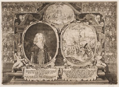 Niels Windet naar Grundet en een voorstelling van Christus aan het kruis door Hans Andreas Greys