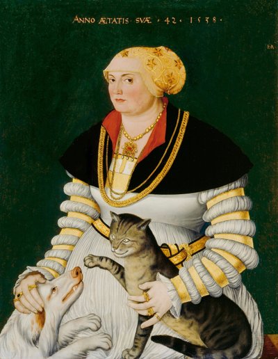 Portret van Cleophea Holzhalb, geboren Krieg von Bellikon door Hans Asper (1499-1571) door Hans Asper