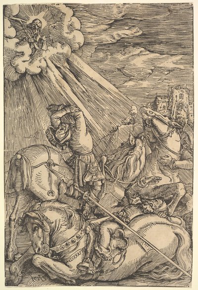 Bekering van Paulus door Hans Baldung